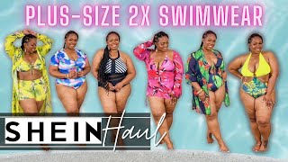 HUGE SHEIN PlusSize 2X Swimsuit Try On Haul Review 2022  Rose Forever Surprise [upl. by Sherr810]