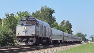 Metra MDN Line  Amtrak at Glenview station 1 [upl. by Aneloj]