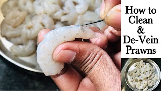 How to Clean amp DeVein Prawns with Tips  How to Devein Prawns Easily  Teluginti vanta [upl. by Coke324]