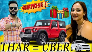 Driving My Thar In Uber As Cab Driver  Kabir K Prank [upl. by Ahsiekit]