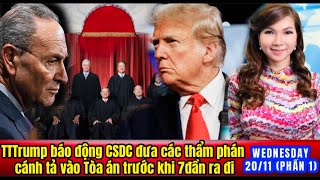 LIVE PHẦN 1 2011 TTTrump báo động DC đưa các thẩm phán của họ vào Tòa án trước khi 7đần rời đi [upl. by Selway]