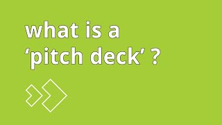 what is a pitch deck [upl. by Nytsirt]