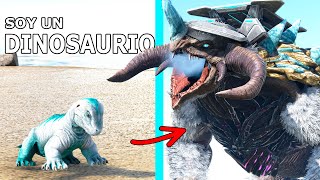 LA HISTORIA DEL DINOSAURIO DE ADN ALTERADO Evoluciono en Kaiju titán de Hielo ARK Soy un Dinosaurio [upl. by Annayek]