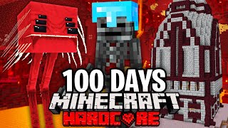 I Survived 100 Days as a WITHER SKELETON in Hardcore Minecraft Heres What Happened [upl. by Agosto]