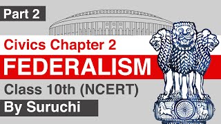 Federalism Civics Chapter 2 Class 10 CBSE NCERT Class 24 sstyclassesbysuruchi [upl. by Armyn]