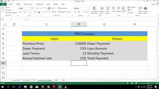 17 MSExcel 2013 PMT Function Loan Amortization in Bangla [upl. by Einhapets]