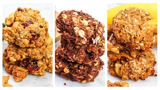 3 Healthy Granola Cookies  Vegan GlutenFree amp DairyFree [upl. by Okime]