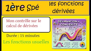 Première Spé maths et Term  Contrôle de 15 à 20 minutes sur la dérivation [upl. by Newby]