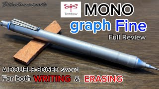 Tombow MONO graph Fine Full Review DOUBLE EDGED SWORD FOR WRITING AND ERASING [upl. by Maudie]