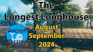 The Longest Longhouse AugSept 2024 valheim valheimbuilding [upl. by Kazimir]