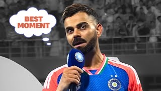 🚨Virat Kohli REVEALS His BEST Moment🥹Virat Kohli Speech at Wankhede Stadium Today [upl. by Hawkins]