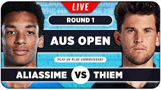 AUGERALIASSIME vs THIEM • Australian Open 2024 • LIVE Tennis PlaybyPlay Stream [upl. by Clemmy613]