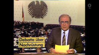 Nachrüstungsdebatte im Bundestag Tagesschau 22111983 [upl. by Hamann]