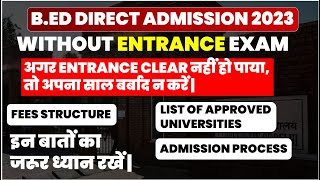 BED direct admission details MDU fees structure admission process without entrance exam [upl. by Notnil908]