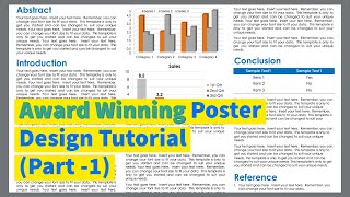 How to make an academic poster in powerpoint  Part 1 [upl. by Learsi163]