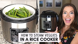 How to Steam Vegetables in the Aroma Rice Cooker and Vegetable Steamer [upl. by Loats801]