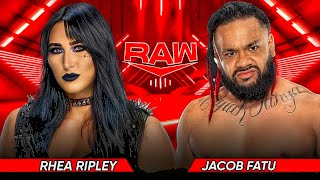 WWE Raw  Rhea Ripley vs Jacob Fatu Full Match WWE Raw Highlights Today [upl. by True]