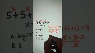 Exponential math with 5  solve it fast shorts math [upl. by Nairrod]