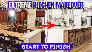 DIY Kitchen Makeover  START TO FINISH [upl. by Peterus787]