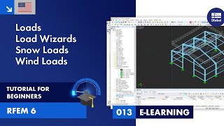 RFEM 6 Tutorial for Beginners  013 Loads  Load Wizards  Snow Loads  Wind Loads [upl. by Oremodlab]