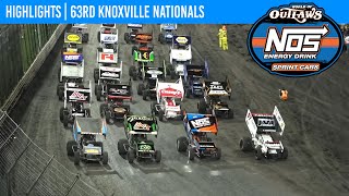 World of Outlaws NOS Energy Drink Sprint Cars  Knoxville Raceway  August 10 2024  HIGHLIGHTS [upl. by Bisset268]