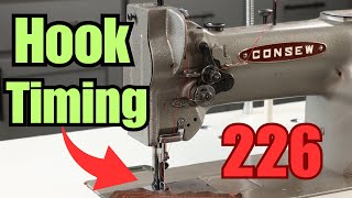 Consew 226 Hook Timing  Fix Your Industrial Sewing Machine in 8 Minutes [upl. by Biel]