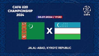 Turkmenistan  Uzbekistan  CAFA U20 CHAMPIONSHIP 2024 [upl. by Langston]