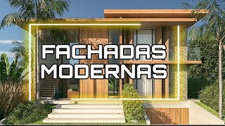 FACHADAS DE CASAS MODERNAS  FACHADAS DE LUXO PARA INSPIRAR SEU PROJETO [upl. by Anibla]