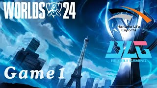 Worlds2024 HLE vs BLG Game 1  Coach POV [upl. by Miarzim681]