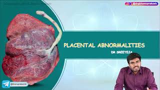 Placental Abnormalities  Obstetrics and Gynaecology Lecture [upl. by Hanima]