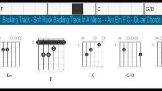 Backing Track  Soft Rock Backing Track In A Minor  Am Em F C  Guitar Chords [upl. by Hanahsuar]