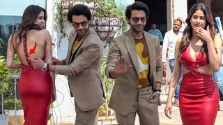 Janhvi Kapoor and Rajkummar Rao Cutest Moments Promoting Mr and Mrs Mahi Movie [upl. by Ellehcer]