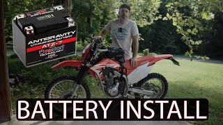 Antigravity LiIon RESTART Battery Replacement for dirtbike [upl. by Ladd]