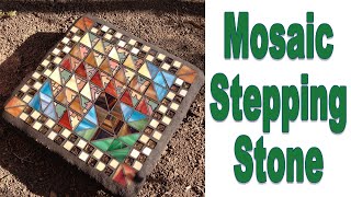 How to Create an Outdoor Stepping Stone Mosaic with No Days Adhesive [upl. by Aramas80]