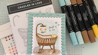 Live Crafting with the Cradled in Love stamp set  SaleABration 2024 [upl. by Ociral]