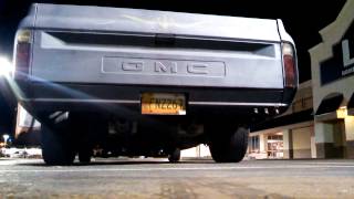 1968 GMC 384 SBC 3quot Spintech Super Stock Mufflers [upl. by Kachine]