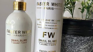 FASTER WHITE LOTIONS MY HONEST REVIEW [upl. by Ariak]