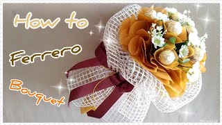 How to make Ferrero Bouquet 9 ballsวิธีทำช่อเฟอร์เรโร่ 9 ลูก [upl. by Francene137]