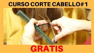 Como Cortar el Cabello Recto Desfilado y en U “CURSO CORTE CABELLO 1” [upl. by Ebby]