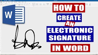 How to create an electronic signature in Word  Microsoft Word Tutorials EASY [upl. by Aralomo487]