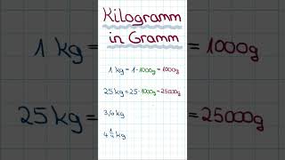 Kilogramm in Gramm kg UMWANDELN in g [upl. by Ellehcin956]