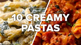 10 Creamy amp Satisfying Pasta Dishes [upl. by Einaoj]