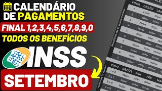 SAIU o CALENDÁRIO dos PAGAMENTOS do INSS de SETEMBRO de 2024 Veja quando você vai receber [upl. by Oznecniv258]