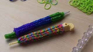 RAINBOW LOOM HOOK COVER amp PENCIL COVER [upl. by Htessil]