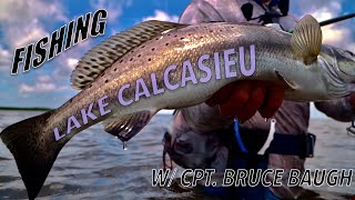 Chasing Calcasieu Trout and Redfish with Capt Bruce Baugh [upl. by Ahsir]