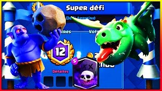 Clash Royale deck super défi bouliste cimetiere poison [upl. by Anaehs]