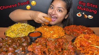 CHICKEN LOLLIPOP CHICKEN FRIED RICE HAKKA NOODLES MANCHURIAN CHILLI CHICKEN FOOD EATING VIDEOS [upl. by Soirtimid62]