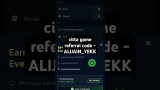 citta games referral code  citta games referral code kya hai  citta games referal code 2024 [upl. by Banyaz688]