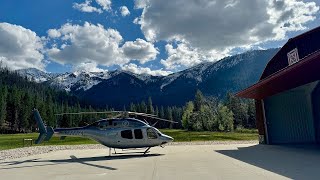 Bell 429  Departing a Heliport in the Sierra Mountains  Single Pilot Full Flight [upl. by Ahsienroc]