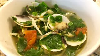 How to make Tinolang Halaan with Malunggay  Clam Soup with Moringa Leaves  my version [upl. by Yasmar900]